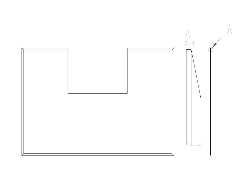 Romotop 6 mm Glassplate front m/fasett til Cara C
