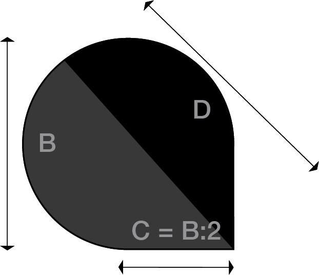 Underlagsplate G Emalje Sort/Gr&#229; Dr&#229;pe