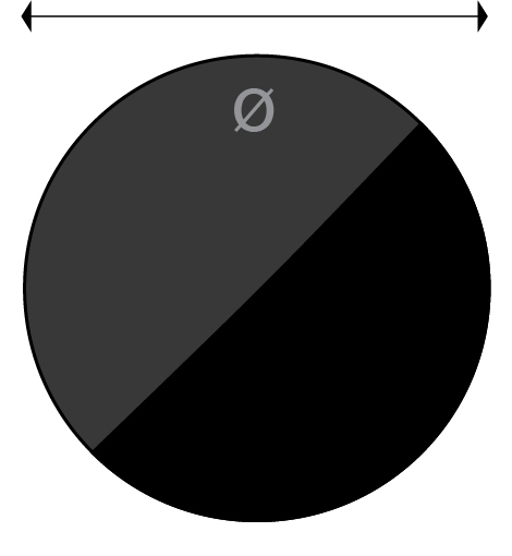 Underlagsplate I Emalje Sort/Grå Ø110