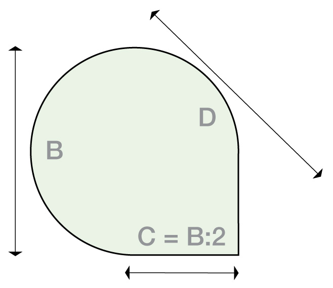Underlagsplate G klart glass m. fasett