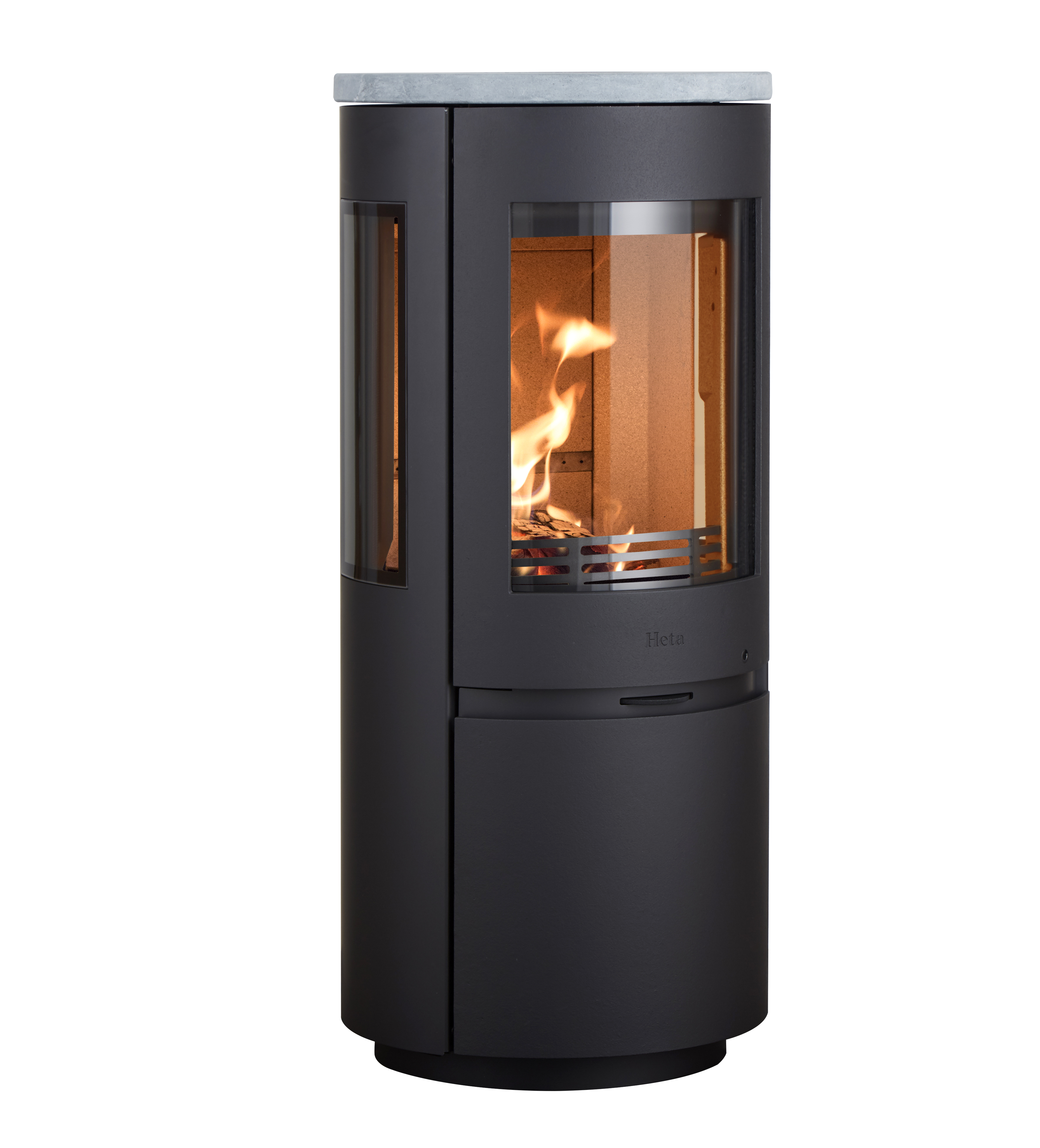 Heta Scan-Line 8 m/sideglass og klebersteintopp