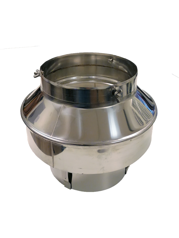 Toppbeslag stålpipe