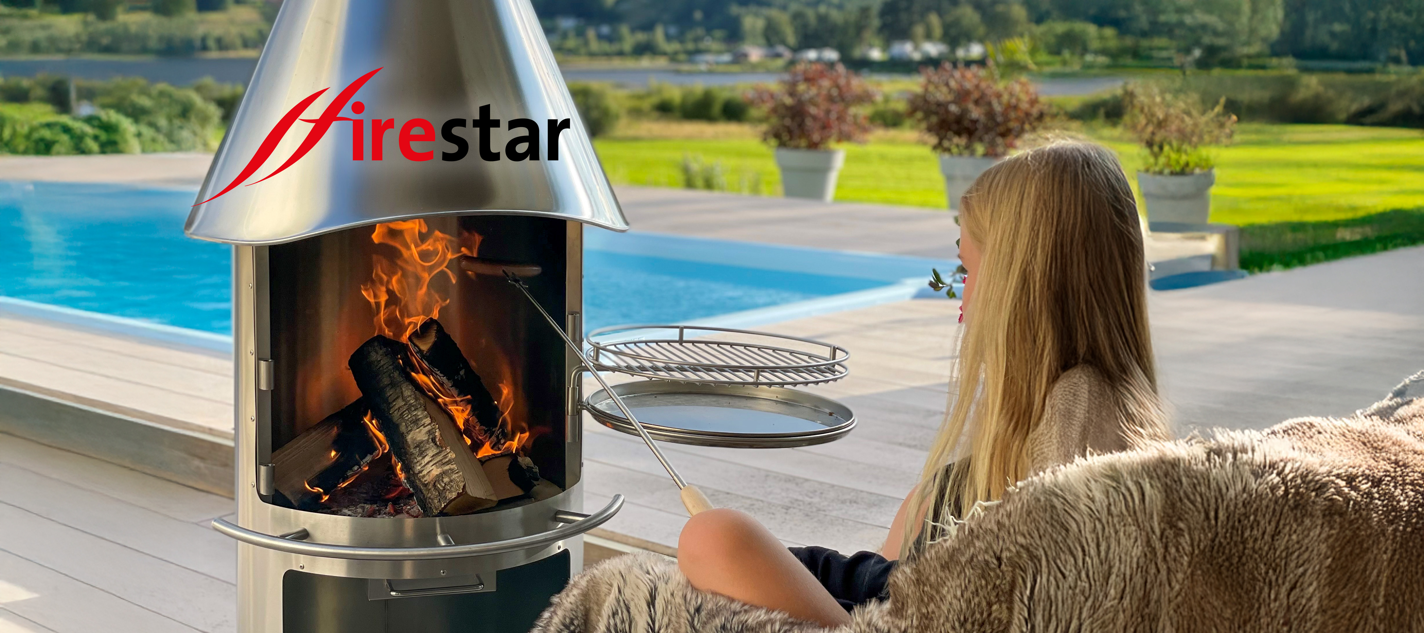 Firestar utepeiser og tilbehør i rustfritt stål