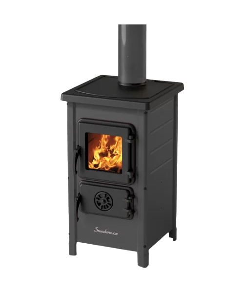 Happy kjøkkenkomfyr, sort stål