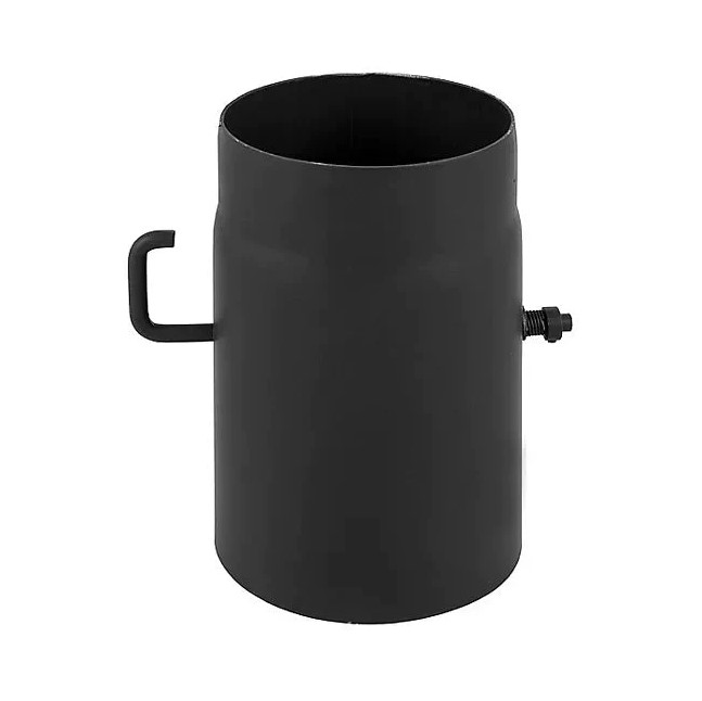 Peisrør Ø120 25cm m/spjeld