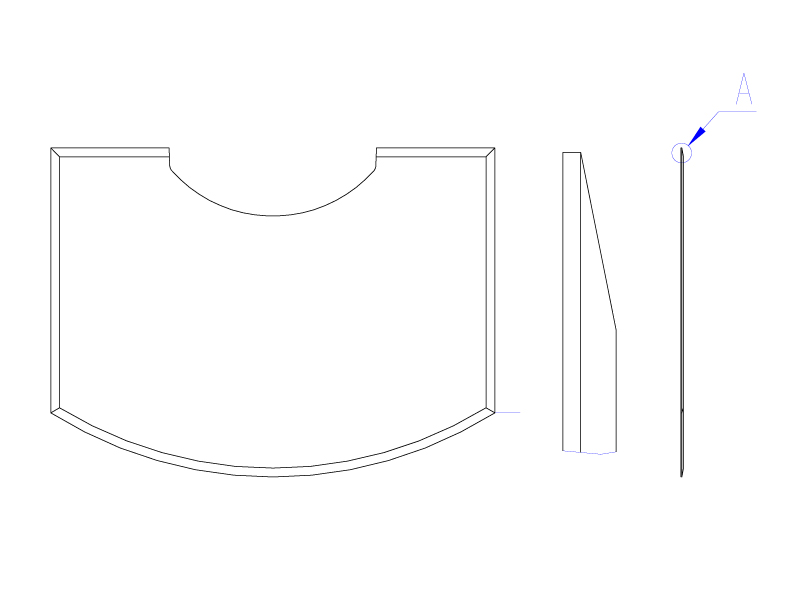 Romotop Glassplate front, 6mm, m/fasett til Seido