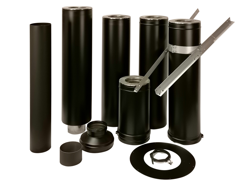 Gram stålpipe BO Ø150 L200 cm uiso/iso (100/100)