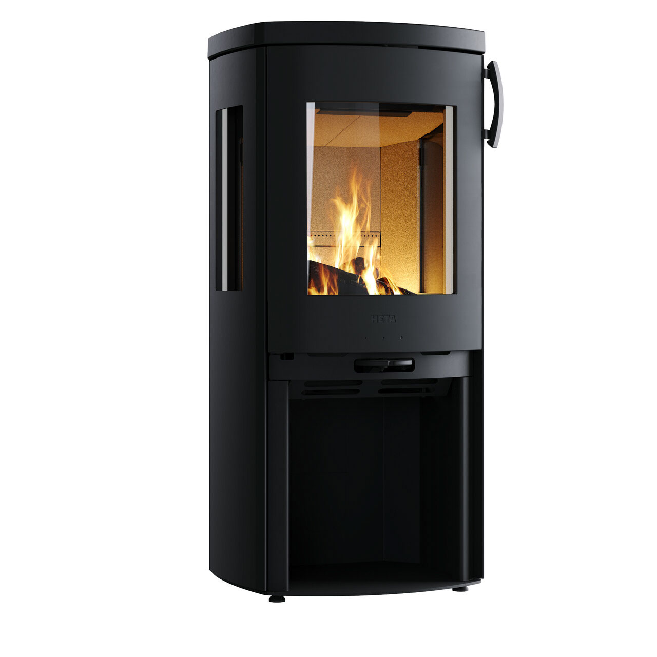 HETA Icon-Line Moderna, sideglass (m/støpejernsdør)