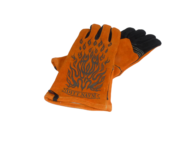 Peishansker i semsket skinn m/ditt navn